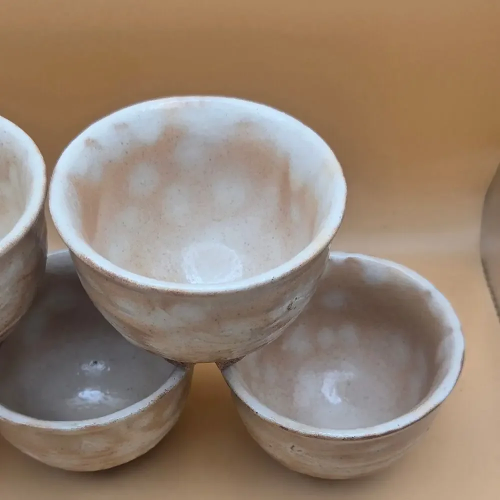 Hagi- Yaki Chawan Japanese Tea/Matcha/Coffee Bowl Cups Set of 5